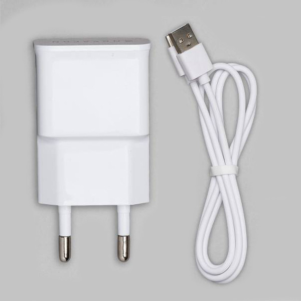 Lader med stik hvid Laddkabel och Laddkontakt till Novafon och Lite
